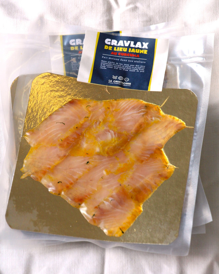 Gravlax de lieu jaune au curcuma - 100g