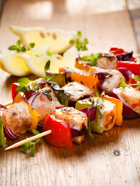 Brochette de thon aux poivrons