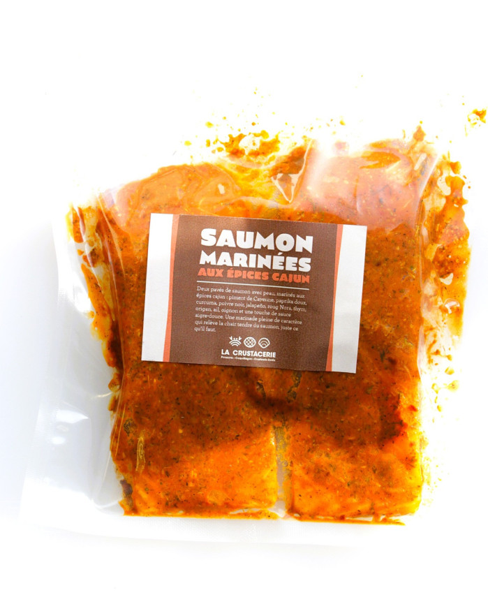 Pavés de saumon marinés façon cajun - sous vide environ 400g