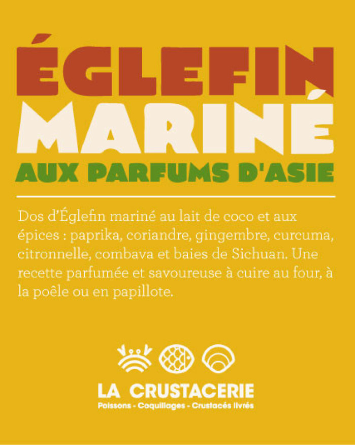 Dos d'églefin mariné aux parfums d'Asie - 500g