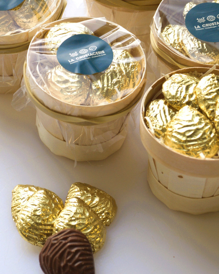 Bourriche d'huîtres en chocolats -  5 pièces