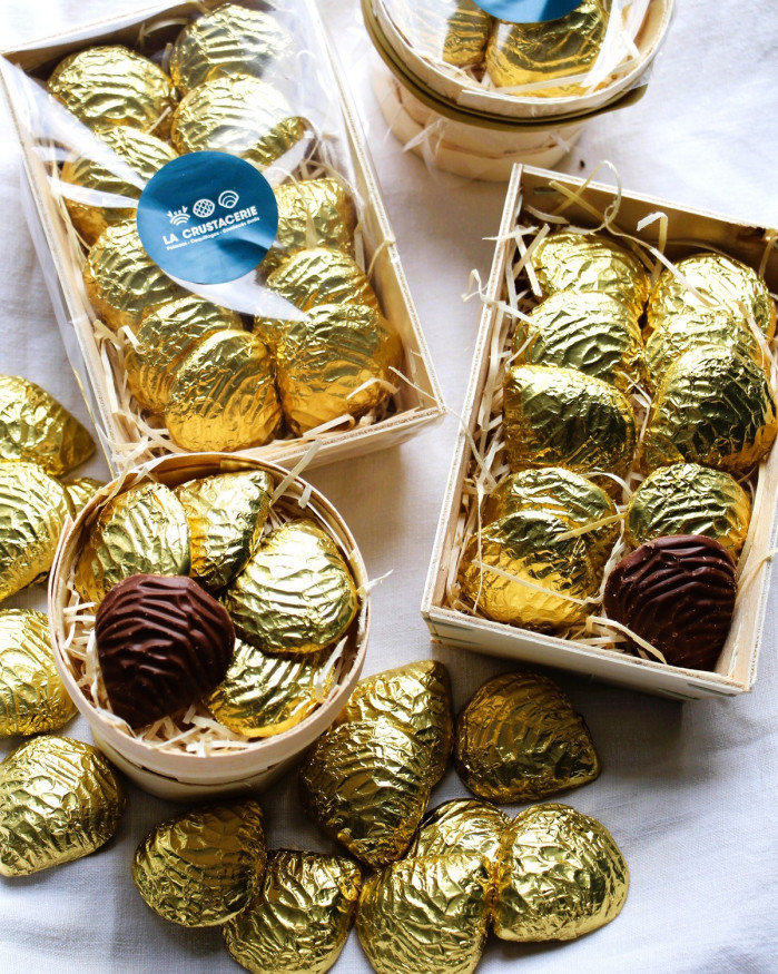 Bourriche d'huîtres en chocolats -  5 pièces