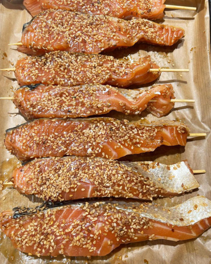 Brochette de saumon Teriyaki - Pièce