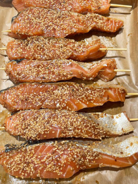 Brochette de saumon Teriyaki - Pièce