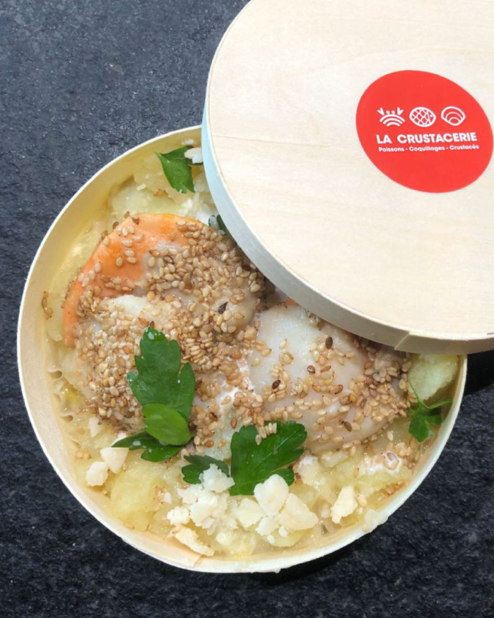 Gratin de Saint-Jacques/Poireaux/Sésame (FAIT MAISON) - La part