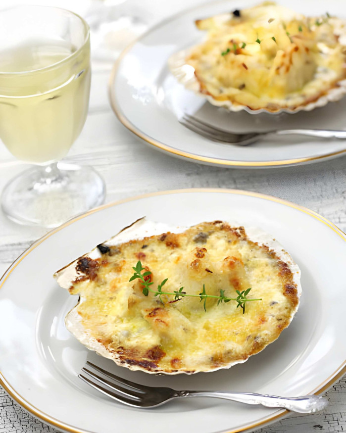 Coquille Saint-Jacques gratinée - Pièce