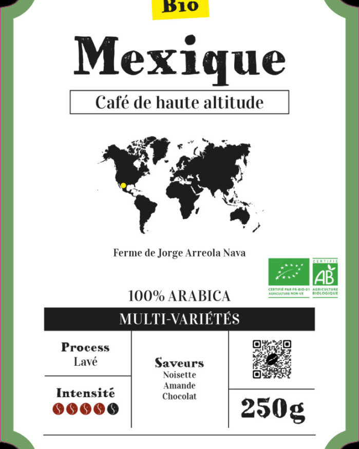 Café Bio - MEXIQUE - Arabica - Chiapas - Santa Fé - PROQUA - 250g